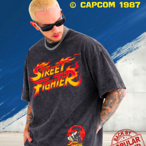 Street Fighter: Acid Wash Oversized Tee