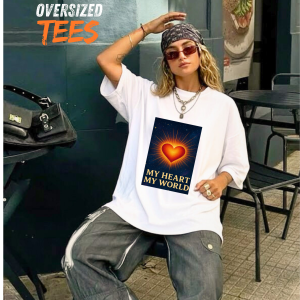 'My Heart My World' : Oversized T-shirt