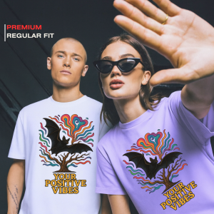 Premium Unisex Positive Vibe: Regular T-Shirt
